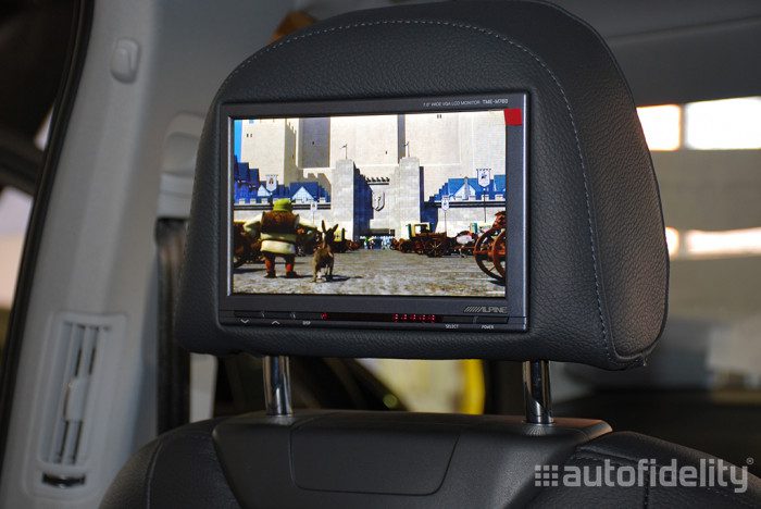 Alpine 7 Inch Integrated Dual Headrest Screen Rear Seat Entertainment System for Audi Q7 4M