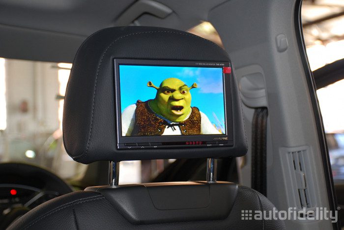 Alpine 7 Inch Integrated Dual Headrest Screen Rear Seat Entertainment System for Audi Q7 4M - Image 5