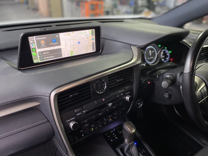 Apple CarPlay map screen on Lexus RX