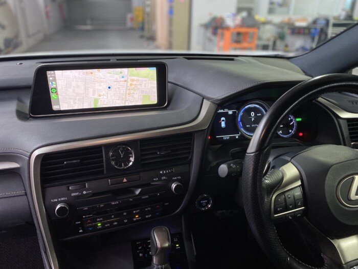 Apple CarPlay map screen on Lexus RX